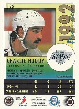 1991-92 O-Pee-Chee Premier #125 Charlie Huddy Back