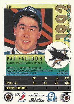 1991-92 O-Pee-Chee Premier #56 Pat Falloon Back