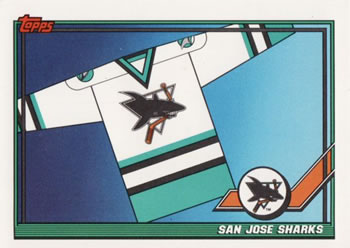 1991-92 Topps #525 San Jose Sharks Front