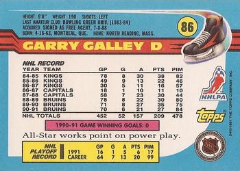 1991-92 Topps #86 Garry Galley Back