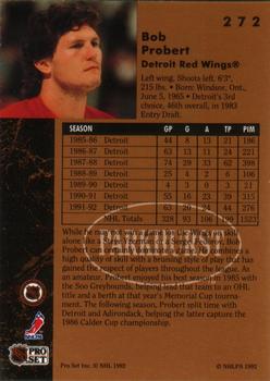 1991-92 Parkhurst #272 Bob Probert Back