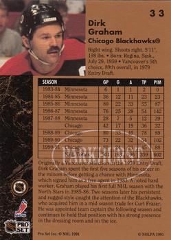 1991-92 Parkhurst #33 Dirk Graham Back