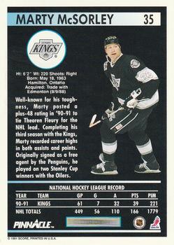 1991-92 Pinnacle #35 Marty McSorley Back