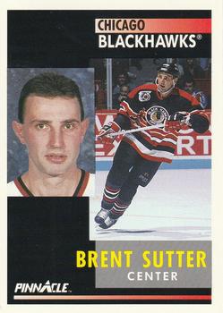 1991-92 Pinnacle #79 Brent Sutter Front