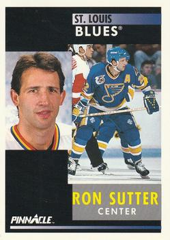 1991-92 Pinnacle #95 Ron Sutter Front