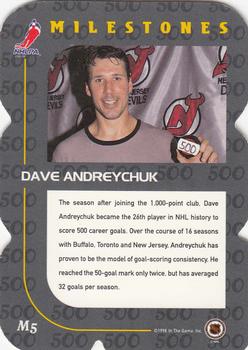 1998-99 Be a Player - All-Star Milestones #M5 Dave Andreychuk Back
