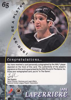 1998-99 Be a Player - Autographs #65 Ian Laperriere Back