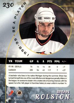 1998-99 Be a Player - Gold #230 Brian Rolston Back