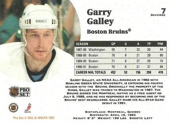 1991-92 Pro Set #7 Garry Galley Back
