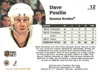 1991-92 Pro Set #12 Dave Poulin Back