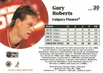 1991-92 Pro Set #30 Gary Roberts Back