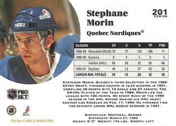 1991-92 Pro Set #201 Stephane Morin Back