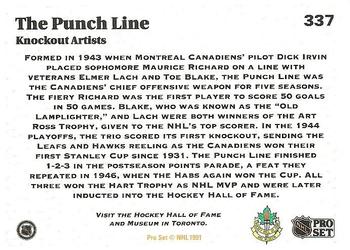 1991-92 Pro Set #337 The Punch Line Back