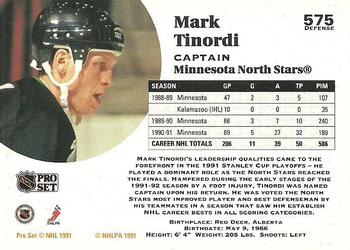 1991-92 Pro Set #575 Mark Tinordi Back