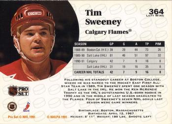 1991-92 Pro Set #364 Tim Sweeney Back