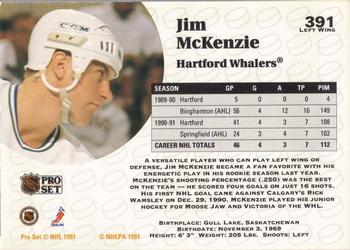 1991-92 Pro Set #391 Jim McKenzie Back