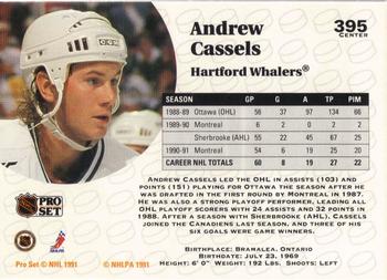 1991-92 Pro Set #395 Andrew Cassels Back