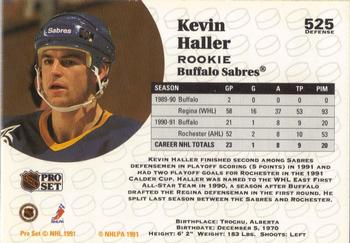 1991-92 Pro Set #525 Kevin Haller Back
