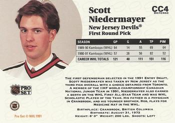 1991-92 Pro Set - Collectibles #CC4 Scott Niedermayer Back