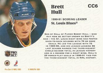 1991-92 Pro Set - Collectibles #CC6 Brett Hull Back
