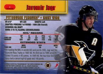 1998-99 Bowman's Best - Refractors #4 Jaromir Jagr Back