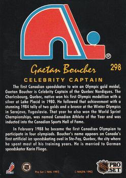 1991-92 Pro Set Platinum #298 Gaetan Boucher Back