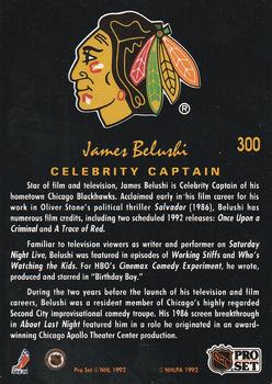 1991-92 Pro Set Platinum #300 James Belushi Back