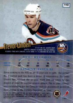 1998-99 Finest - No Protectors #110 Trevor Linden Back