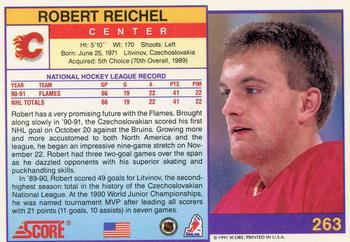 1991-92 Score American #263 Robert Reichel Back