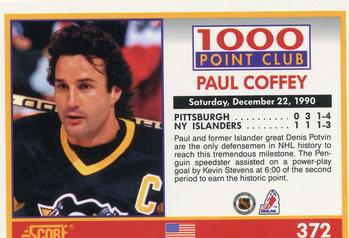 1991-92 Score American #372 Paul Coffey  Back