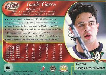 1998-99 Pacific - Ice Blue #50 Travis Green Back