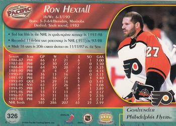 1998-99 Pacific - Red #326 Ron Hextall Back