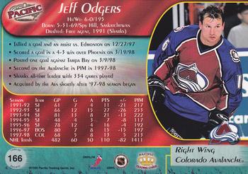 1998-99 Pacific - Red #166 Jeff Odgers Back