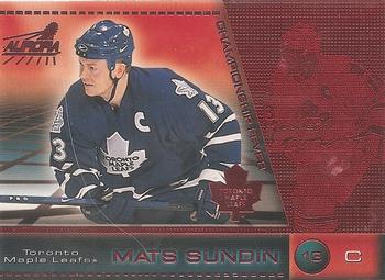 1998-99 Pacific Aurora - Championship Fever Red #46 Mats Sundin Front