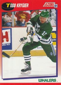 1991-92 Score Canadian Bilingual #97 Todd Krygier Front