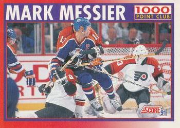 1991-92 Score Canadian Bilingual #263 Mark Messier Front