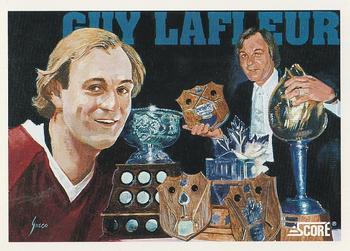 1991-92 Score Canadian Bilingual #292 Guy Lafleur Front