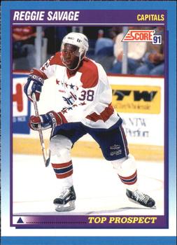 1991-92 Score Canadian Bilingual #350 Reggie Savage Front