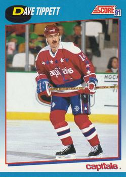 1991-92 Score Canadian Bilingual #409 Dave Tippett Front