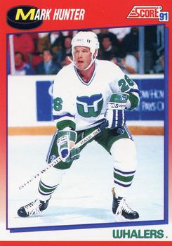 1991-92 Score Canadian Bilingual #156 Mark Hunter Front