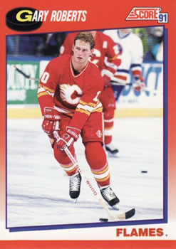 1991-92 Score Canadian Bilingual #199 Gary Roberts Front