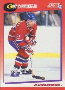 1991-92 Score Canadian Bilingual #19 Guy Carbonneau Front