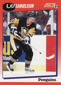 1991-92 Score Canadian Bilingual #82 Ulf Samuelsson Front