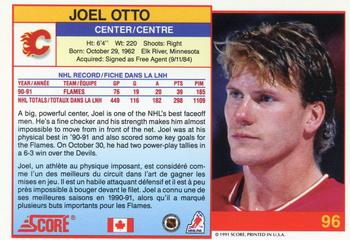 1991-92 Score Canadian Bilingual #96 Joel Otto Back
