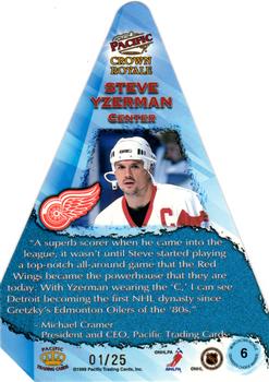 1998-99 Pacific Crown Royale - Cramer's Choice Jumbos Red #6 Steve Yzerman Back