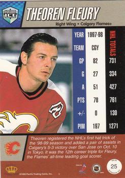 1998-99 Pacific Dynagon Ice - Red #25 Theoren Fleury Back