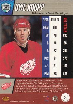 1998-99 Pacific Dynagon Ice - Red #64 Uwe Krupp Back