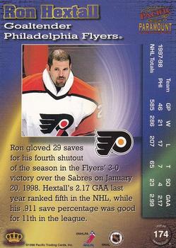 1998-99 Pacific Paramount - Silver #174 Ron Hextall Back