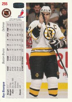 1991-92 Upper Deck #255 Ray Bourque Back