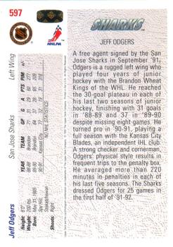 1991-92 Upper Deck #597 Jeff Odgers Back
